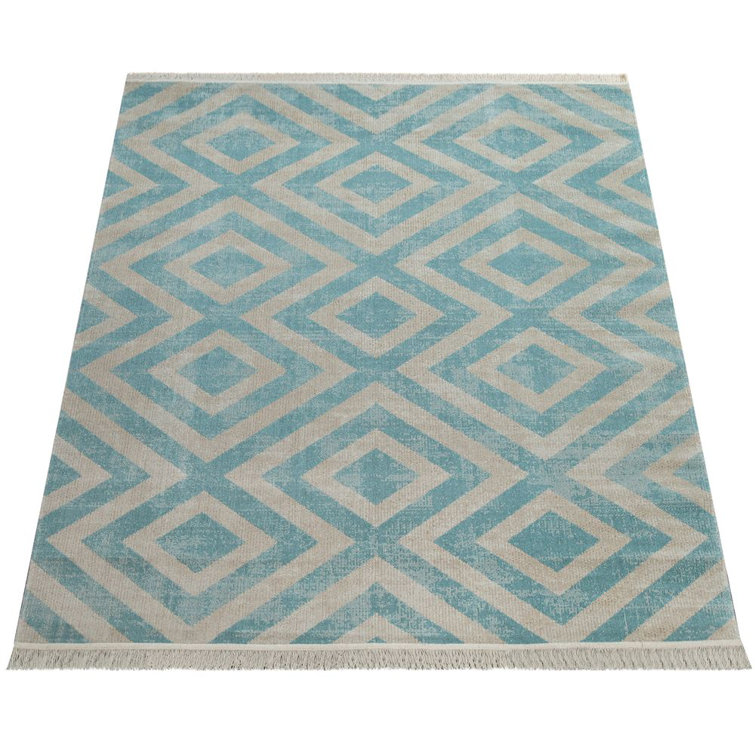 World Menagerie Middlesborough Flatweave Blue Indoor/Outdoor Rug